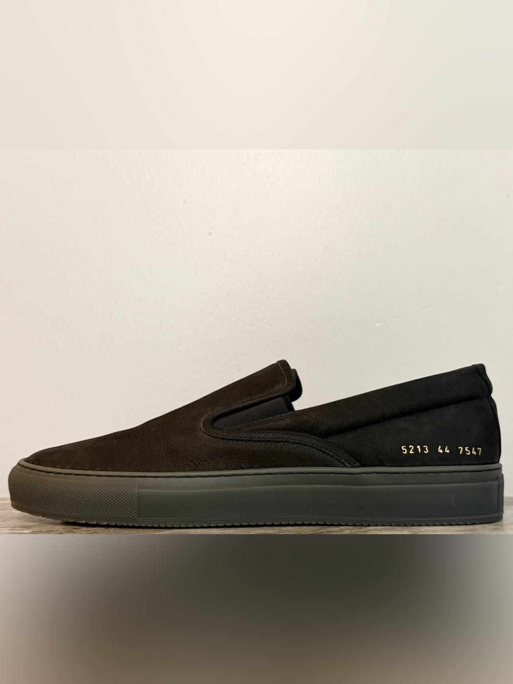 Common Projects Suede Skate Slip-On Sneakers Black 44 US 11 Low Achilles B-ball